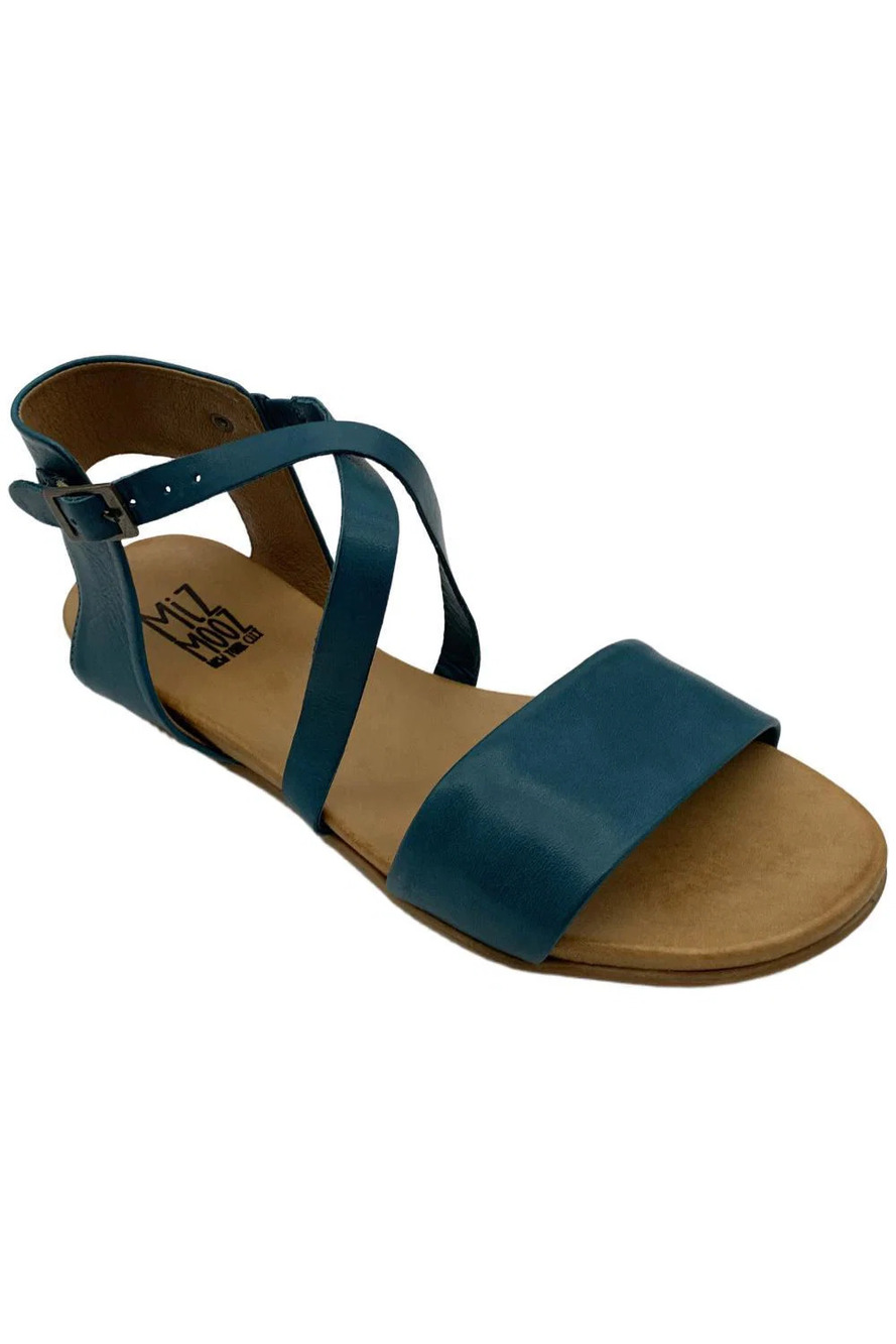 Miz Mooz Women's Aster Leather Buckle Sandals Marine - Medium